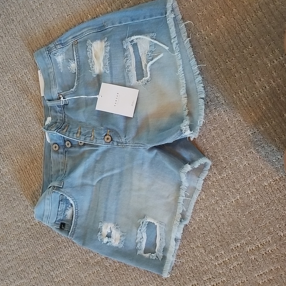 KanCan High-Rise Denim Shorts. Size 13/30